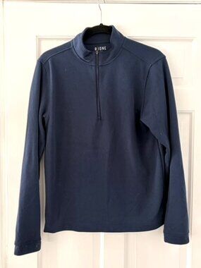 Rhone Men's Navy Quarter Zip Performance Pullover Long Sleeve Size S
